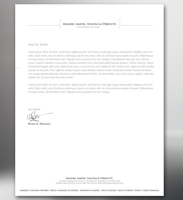 Law Firm Letterhead | Stationery contest