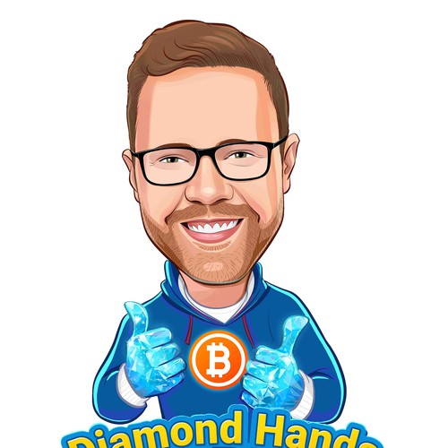 Diamond Hands Derrick YouTube logo/profile pic contest Design by Abhijith Sketches