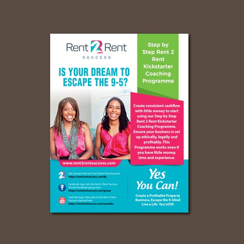 Create a Ridiculously Good Flyer for Rent 2 Rent Success Design by Zewal