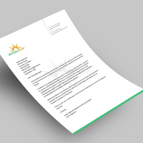 Design "Renewable Energy Company Letterhead" por Xclusive16