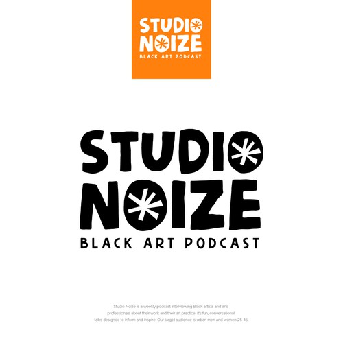 Podcast logo for Black art podcast Design by smitadesign