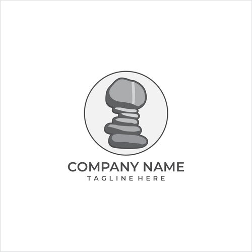 Stone formation picture as logo for coaching business Design by Lure Studio