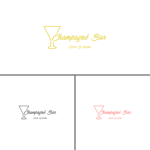 Luxury and modern Champagne Bar logo Design by Gladiator_Design