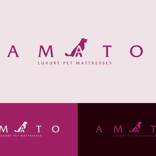 AMATO modern/luxury dog bed logo Design by Studio 135+