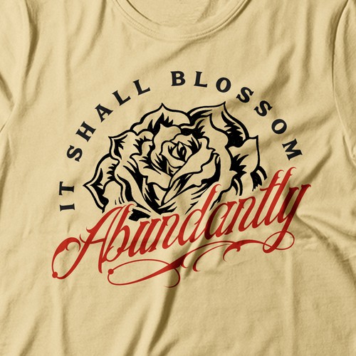 Designs | Cool unisex script tee with roses | T-shirt contest