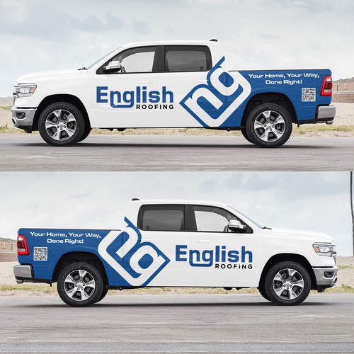 Designs | Eye catching yet simple truck and trailer wrap to promote our