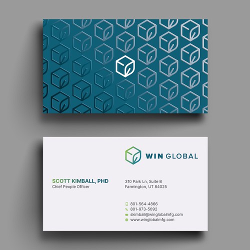 WIN Global Business Card Design Diseño de Hasanssin