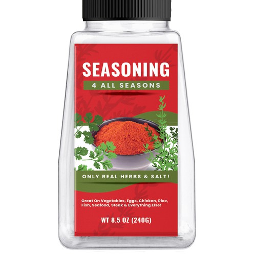 We need a modern eye catching label for a premium seasoning brand Design by Jena-288