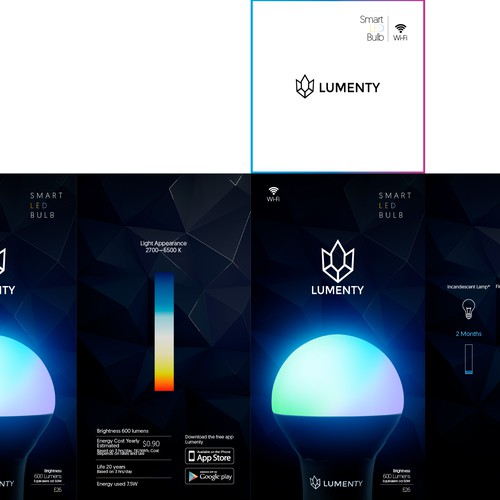 We need to create a sophisticated package for smart lamps. Design by leandropalencia84