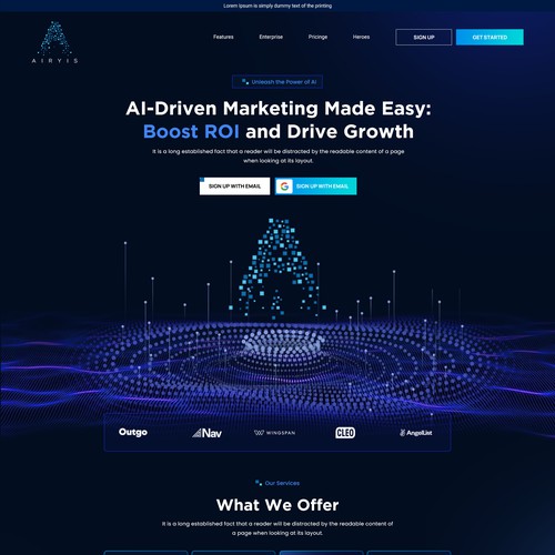 Homepage for new Ai powered personal assistant Design by UD_Pro