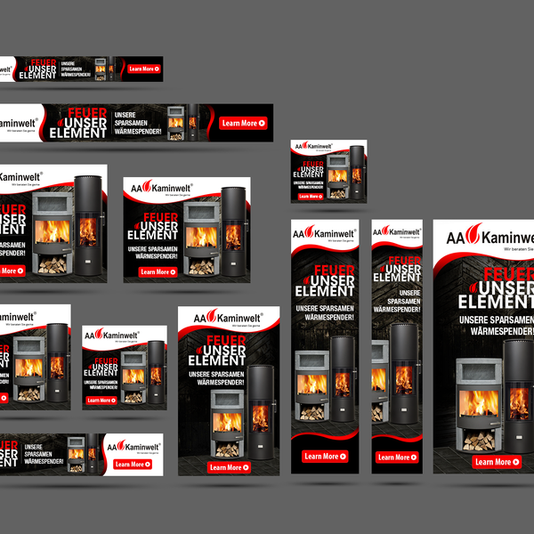 Banner for a german fireplace onlineshop Subtitle