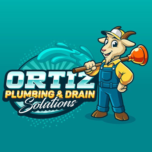 Design a bold GOAT mascot logo for a San Diego plumbing company Design by zoelhenry