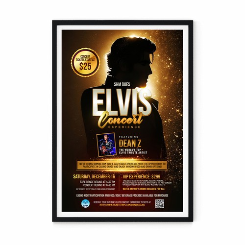 Creative Elvis Tribute Concert Experience Poster Needed! Design by vsardju