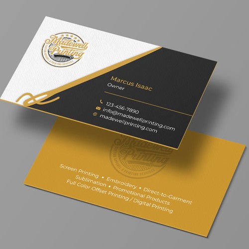 Business Card for a Custom Clothing/Product Business Design by Xclusive16
