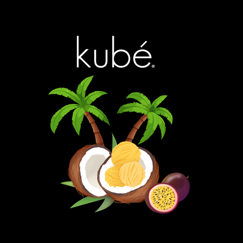 Design a graphic image for the BEST TASTING vegan ice cream manufacturer (kubé) and brand in Oakland Diseño de rulasic
