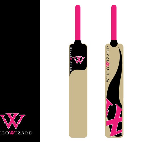 NEW GRAPHICS WITH EXISTING LOGO for cricket bat sticker design Design von michaelcampbell