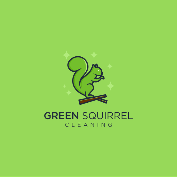 Green Squirrel Cleaning