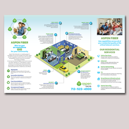 Aspen Fiber - New Home 90-days Free Brochure Design by AndrewDigger