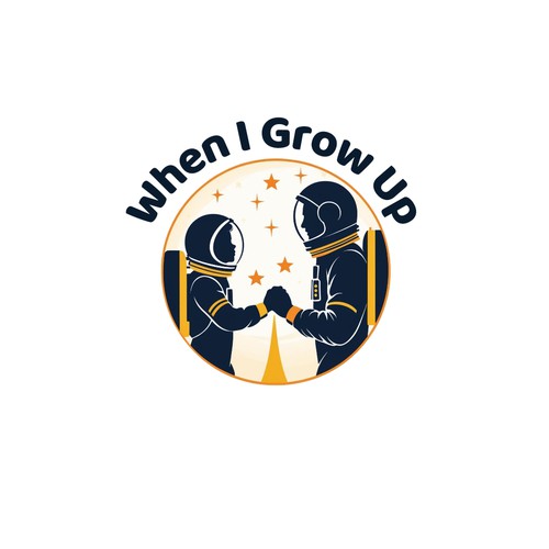 When I Grow Up Logo Design by paw vector