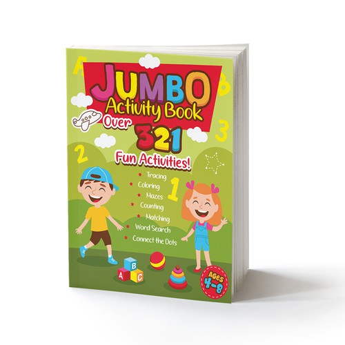 Fun Design for Jumbo Activity Book Design by AdryQ