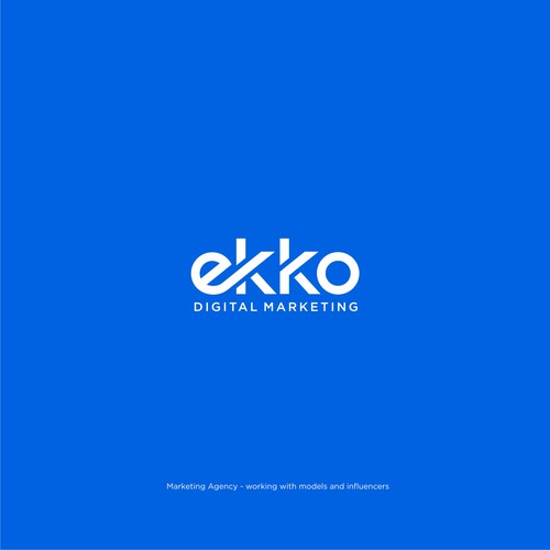 SIMPLE LOGO - ekko Letters then dm after Design by STINGR™