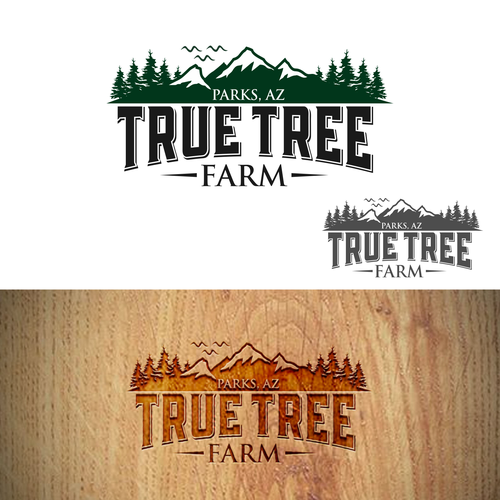 Organic logo for high elevation tree farm in Arizona. Design by Brainstorming_day