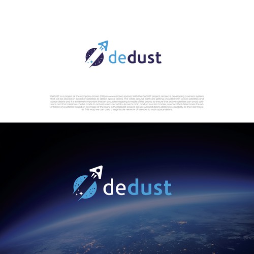 Design of a logo and style for a space project to detect and track space debris Design by Vlashko