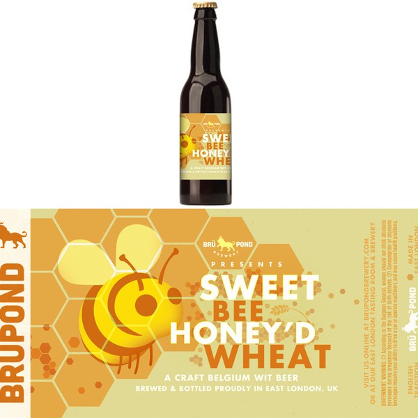 Design by HouseBear Design titled "Create the next product label for BRÜPOND BREWERY"