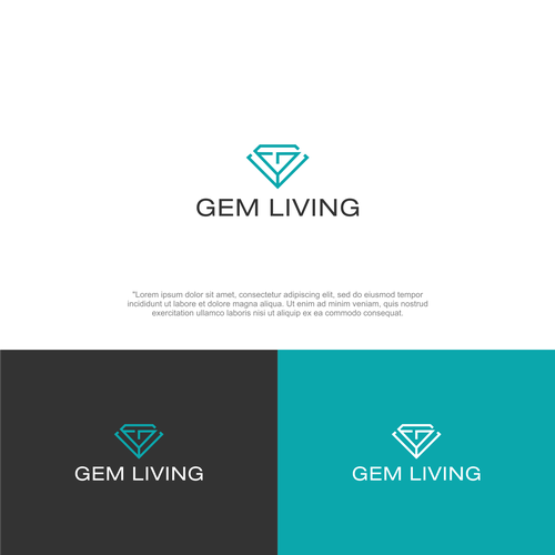 Geometrical, minimalist, modern brand design for Gem Living Design by hawwa.sign