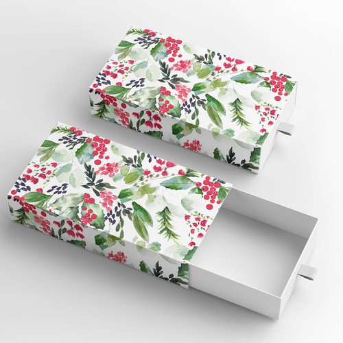 Design a Christmas Pattern for Luxury Decorative Gift Boxes-ontwerp door Fran.illus