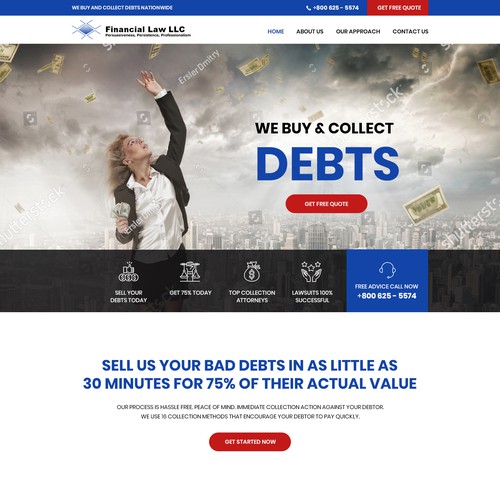 Debt Collection Website Design by Creative GS