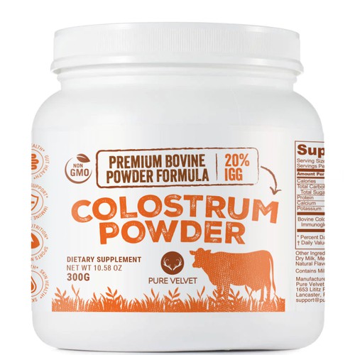 Design di Re-design Supplement Label to capture Amazon shopper attention & boost CTR - Colostrum Powder di intanamir