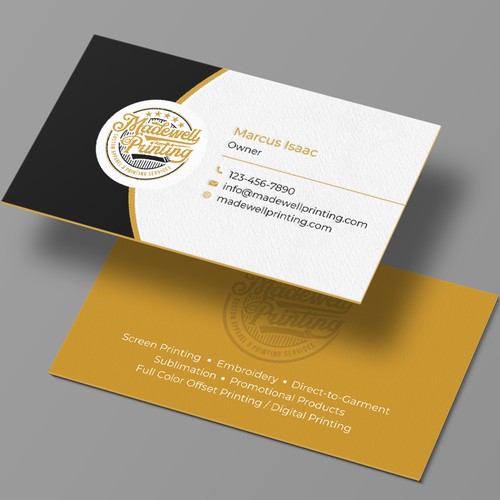 Business Card for a Custom Clothing/Product Business Design by Xclusive16