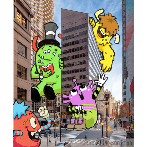 Fun illustration for building advertising 