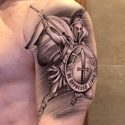 Spartan Tattoo Design by eselwe