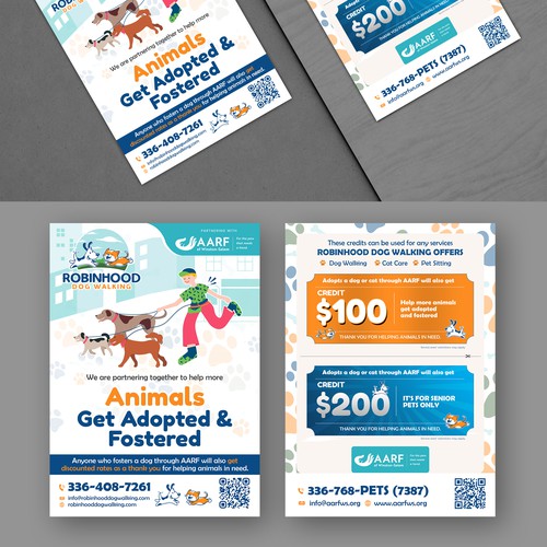"Pet Fostering Flyer for Partnershp" winning Logo & brand identity pack