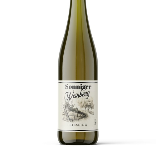 Timeless and elegant Wine bottle label for German White Wine Design by Shark1@