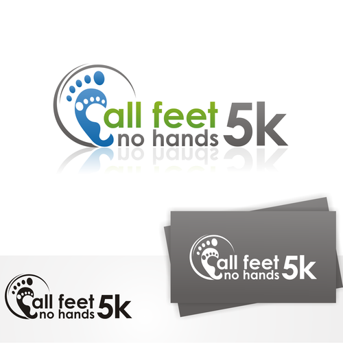 Create the next logo for All Feet, No Hands 5k Diseño de tasa