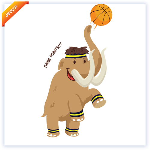 Mammoth Mascot (2D Illustrator with Depth to Pop) Design von JEEYAR