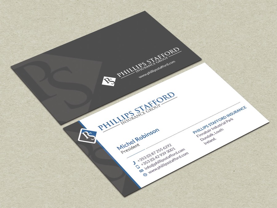 Create a professional modern business card design for a ...