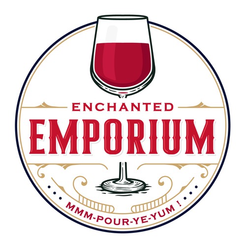 Enchanted Emporium. A casual wine bar. Design by Fortunic™