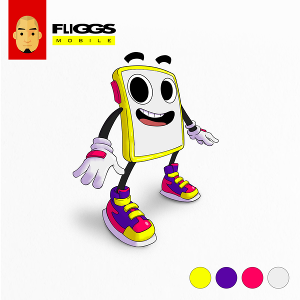 Design by Ayo_Riyadhi titled "Mascott design for Fliggs Mobile"