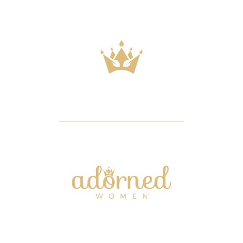 A feminine logo for a women's ministry that incorporates a crown. Design by SteffanDesign™