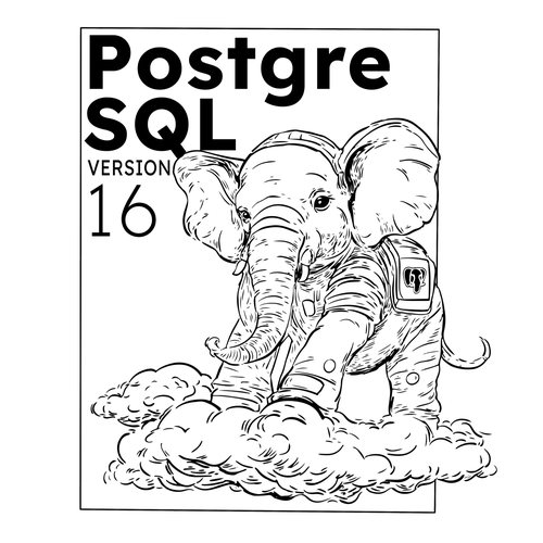 PostgreSQL v16 Release Artwork Design von Oğuzhan Akkök