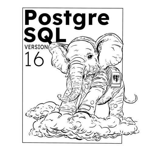 PostgreSQL v16 Release Artwork Design by Oğuzhan Akkök