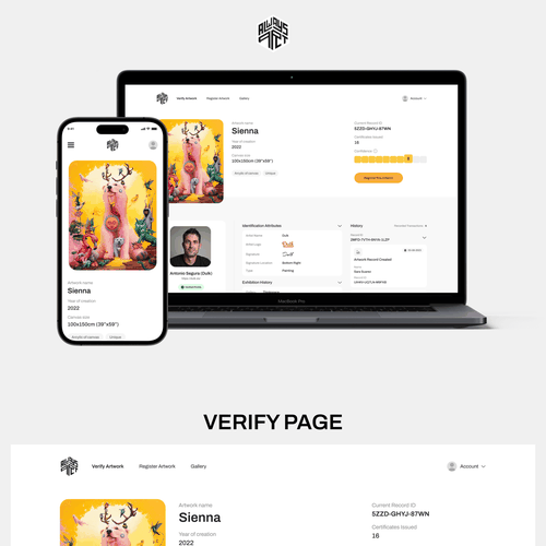 Homepage and a single Page Design for Always Art an art related startup company. Design by DESIGNATHON