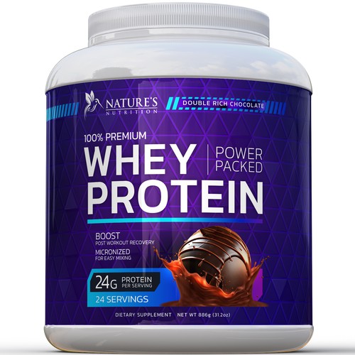 Tasty Whey Protein Chocolate Design Needed for Nature's Nutrition Design by R O S H I N