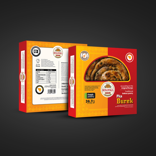 Bosanska Pita (Balkan Pastry) Needs a New Packaging Design Design by Spyki Graphics