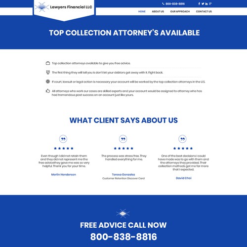 Debt Collection Website Design by Creative GS