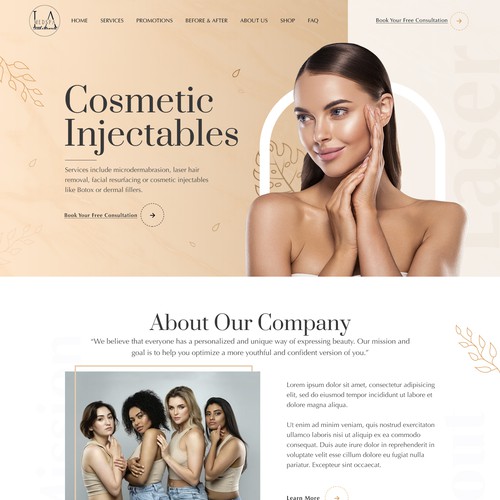 Website design for elegant medical spa Diseño de MercClass